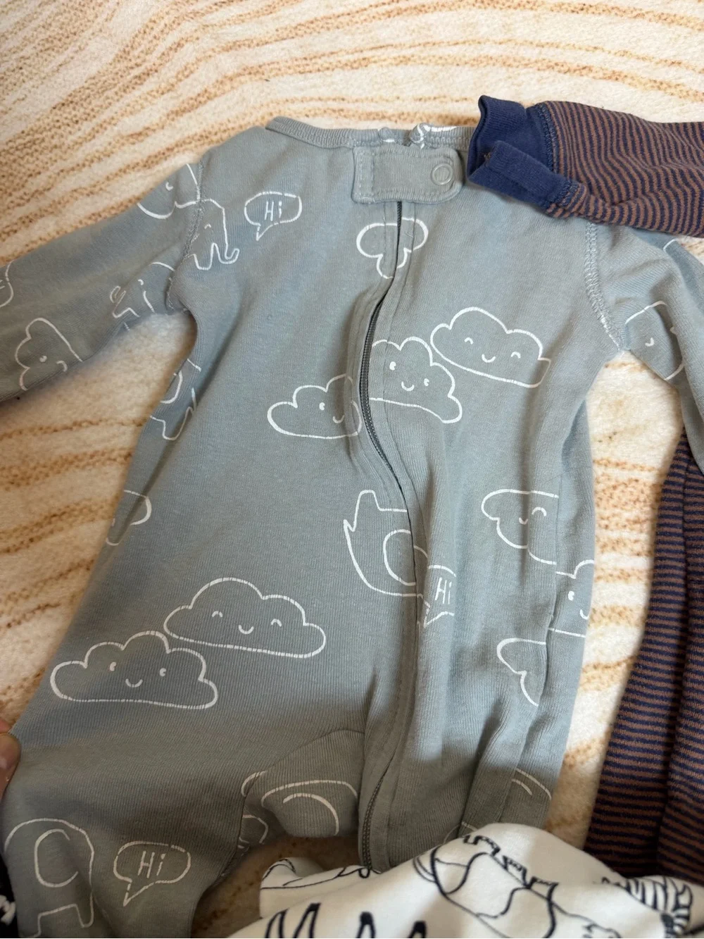 Assorted 0–3 Months Soft Long-Sleeve Baby Pajamas & Footies